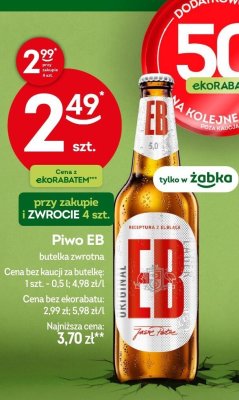 Piwo EB butelka zwrotna 0,5l promocja w Żabka