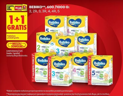 Mleko modyfikowane 600/100 g 1+1 GRATIS promocja w Biedronka