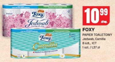 Papier toaletowy Foxy Jedwab, Camilla promocja w Chorten