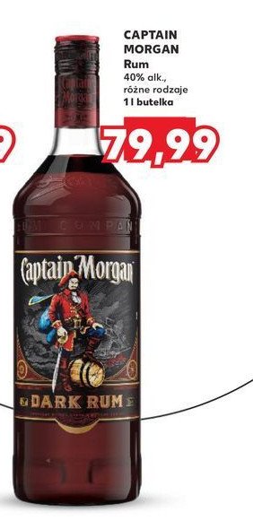 Rum Captain morgan dark rum promocja w Kaufland