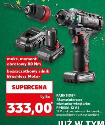 Wiertarko-wkrętarka akumulatorowa PPBSSA 12 A1 PARKSIDE promocja w Kaufland
