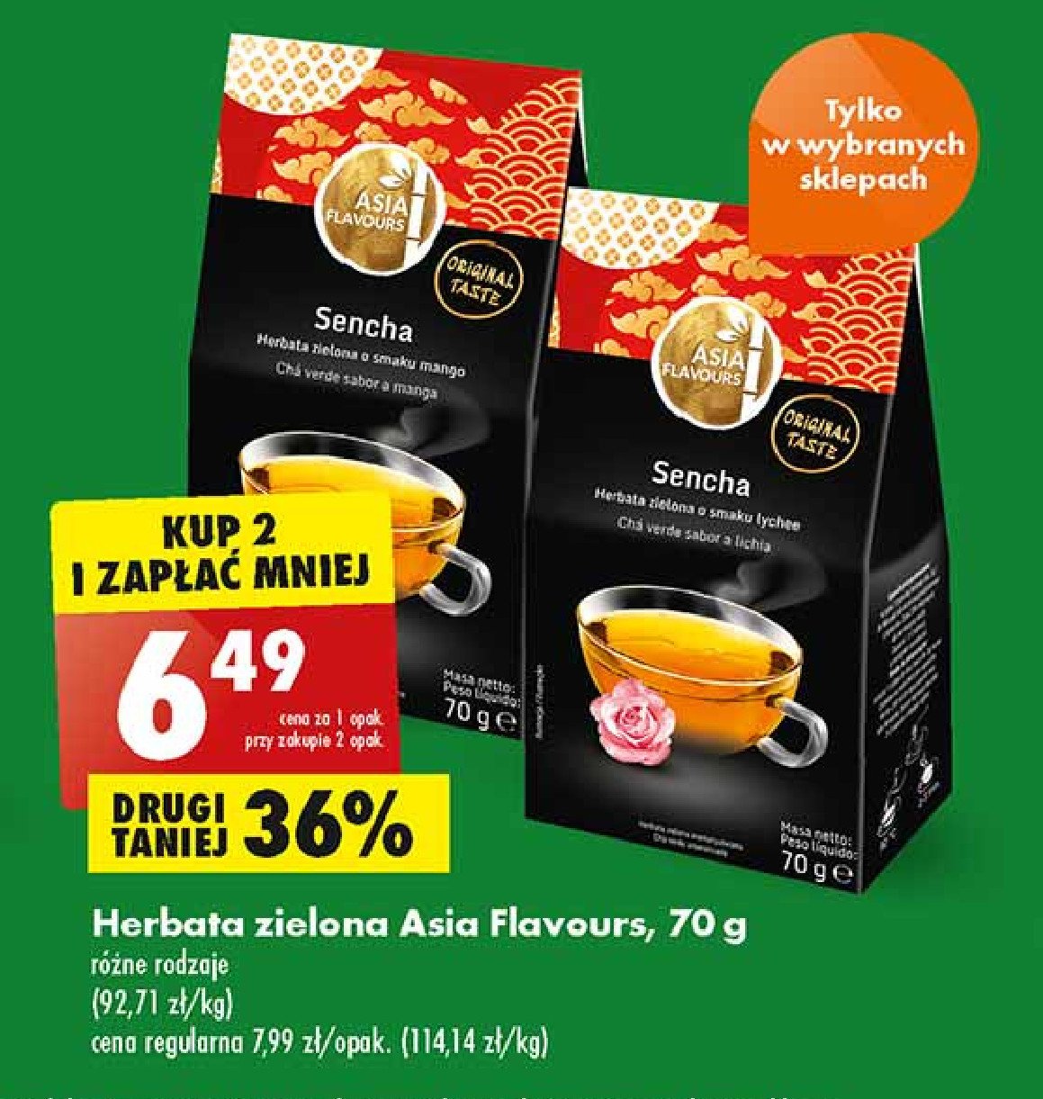 Herbata sencha mango Asia flavours promocja