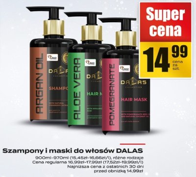 Szampony i maski do włosów DALAS promocja w Supeco