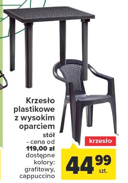 Krzesło plastikowe santana cappucino promocja