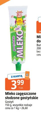 Mleko zagęszczone słodzone gostyńskie promocja w Leclerc