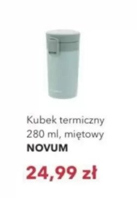 Kubek termiczny 280 ml, miętowy NOVUM promocja w Nela