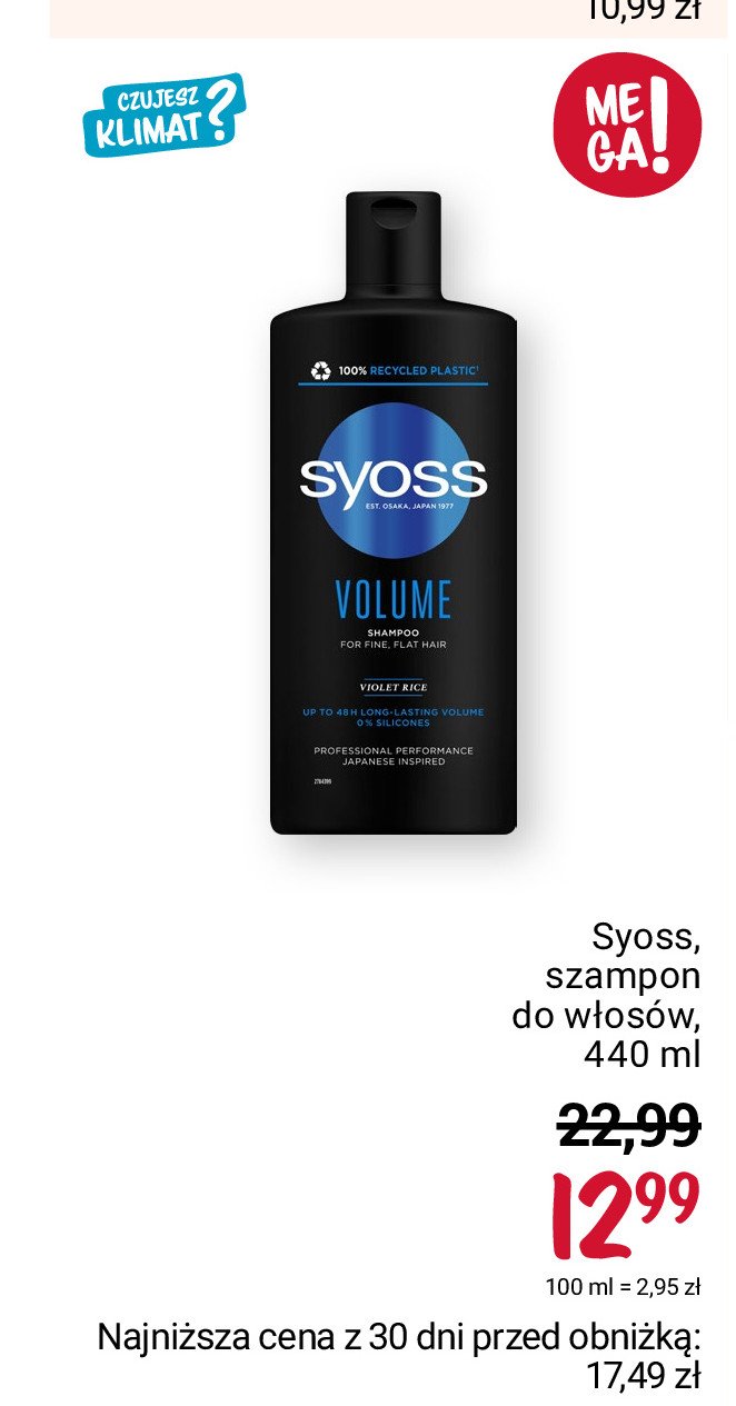 Szampon do włosów Syoss volume promocja