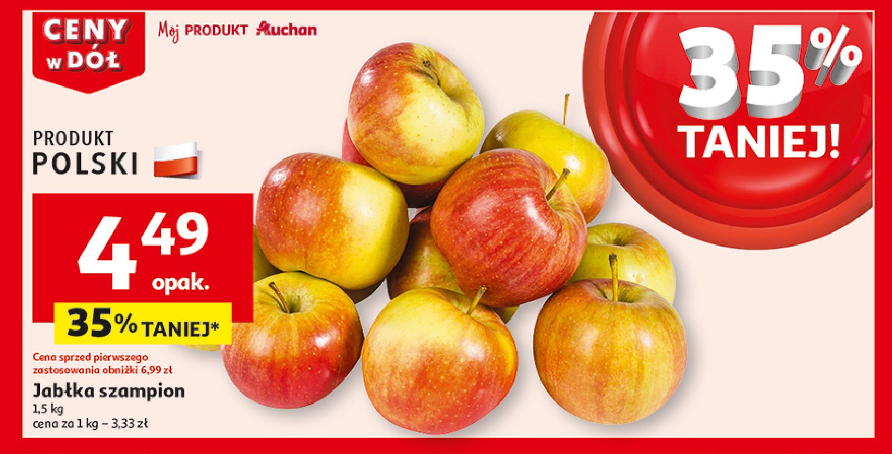 Jabłka szampion Auchan promocja w Auchan