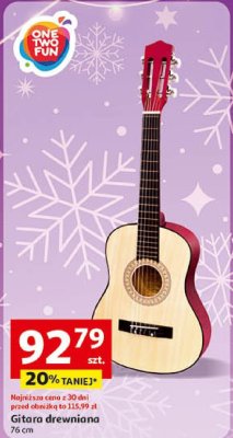 Gitara drewniana 76 cm promocja w Auchan