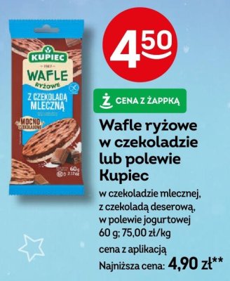 Wafle ryżowe w czekoladzie lub polewie Kupiec promocja w Żabka