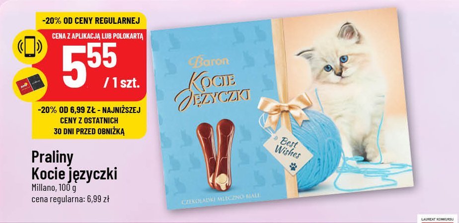 Bombonierka kocie języczki Baron promocja w POLOmarket