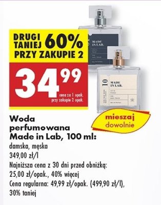 Woda perfrumowana 10 Made in lab promocja