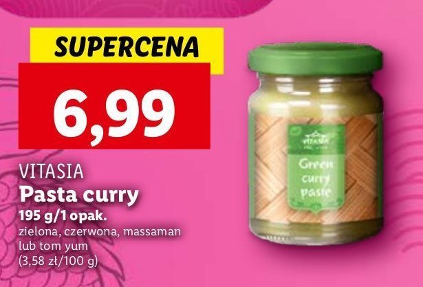 Pasta green curry Vitasia promocja