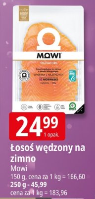 Łosoś wędzony na zimno Mowi promocja w Leclerc