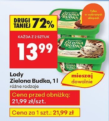Lody różne rodzaje 1 l promocja w Biedronka