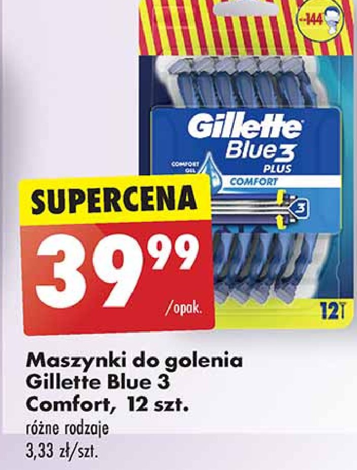 Maszynka do golenia GILLETTE BLUE 3 PLUS promocja