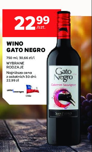 Wino GATO NEGRO CABERNET SAUVIGNON promocja