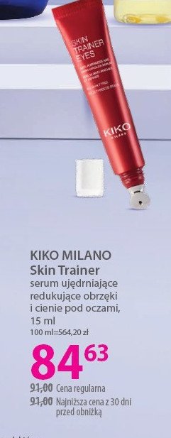 Żel nawilżający niwelujący obrzęki i cienie pod oczami Kiko milano smart hydrashot promocja w Hebe