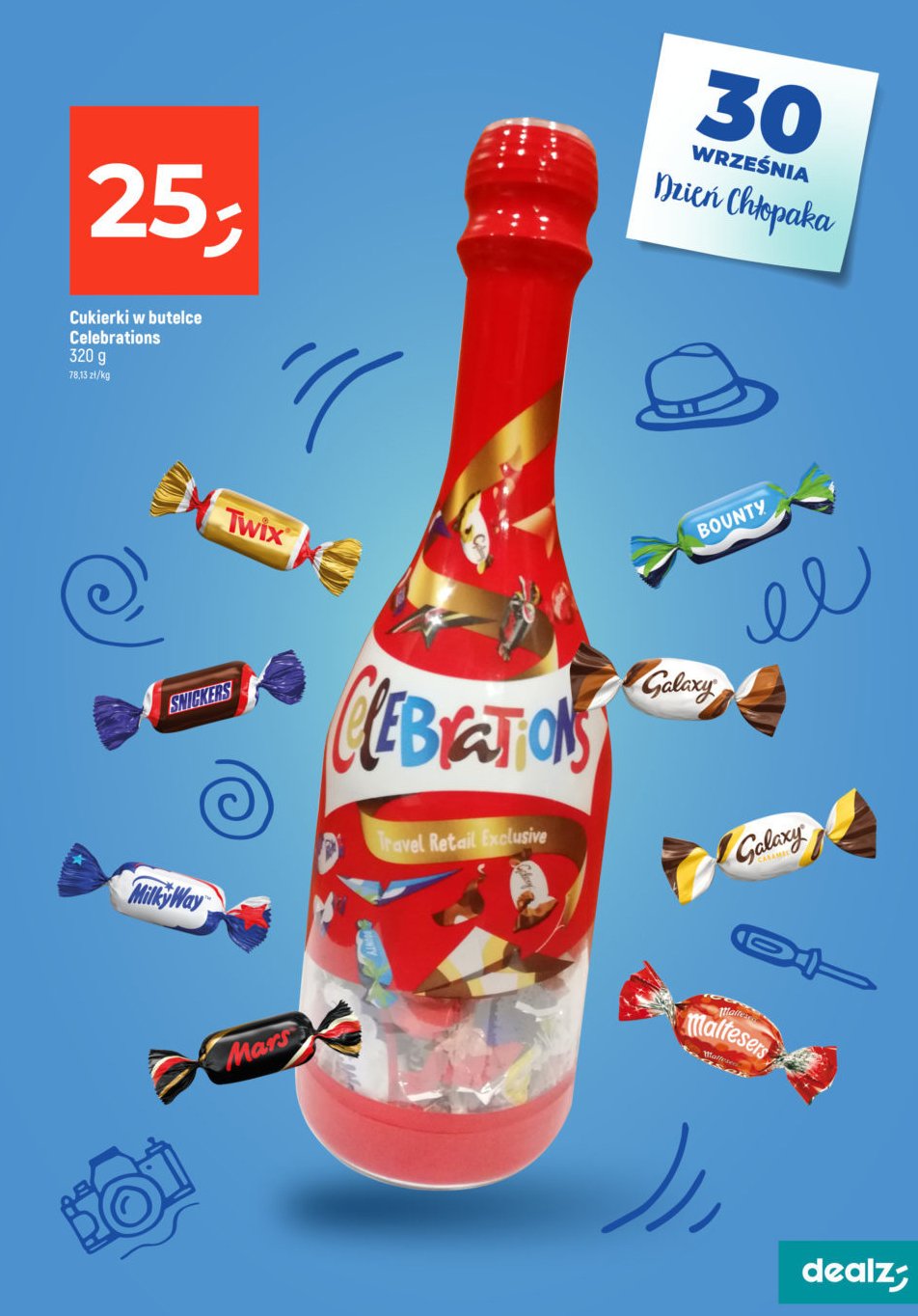 Cukierki mix w butelce Celebrations promocja