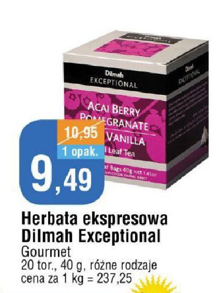 Herbata acai berry pomegranate and vanilla Dilmah exceptional promocja