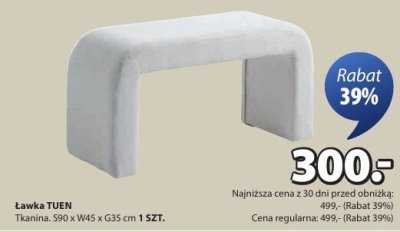 Ławka TUEN tkanina promocja w Jysk