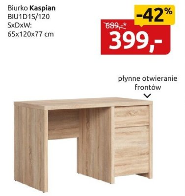Biurko Kaspian BIU1D1S/120 promocja w Black Red White