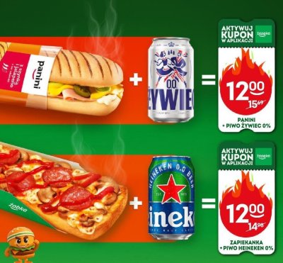 Zapiekanka + piwo Heineken 0% promocja w Żabka