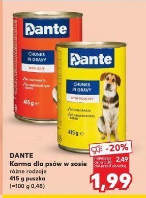 Karma dla ps贸w kurczak Dante promocja