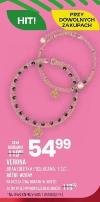 Bransoletka pozłacana Verona promocja w Drogerie Natura