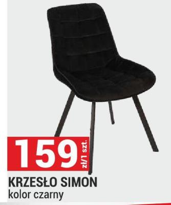 Krzesło SIMON kolor czarny promocja w Merkury Market