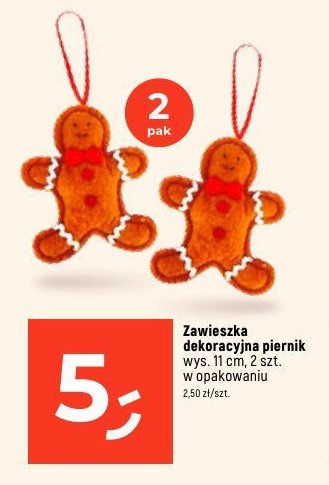 Zawieszka na choinkę piernikowy ludzik promocja w Dealz