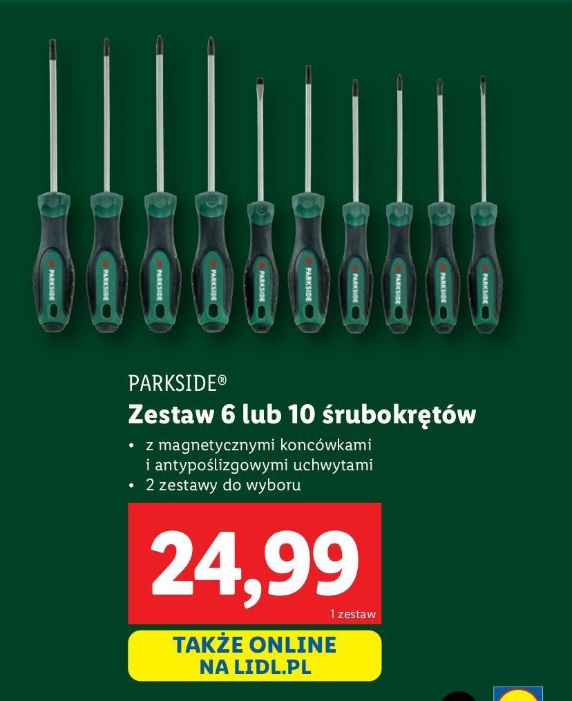 Zestaw śrubokrętow Parkside promocja