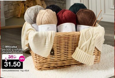 Włóczka po 500 g sztuka, długość 1125 m promocja w Woolworth