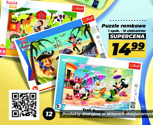 Puzzle 15 el. Trefl promocja