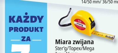 Miara zwijana Ster'g/Topex/Mega 3 m x 16 mm Leclerc promocja w Leclerc