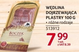 Wędlina dojrzewająca plastry 100 g różne rodzaje promocja w Selgros