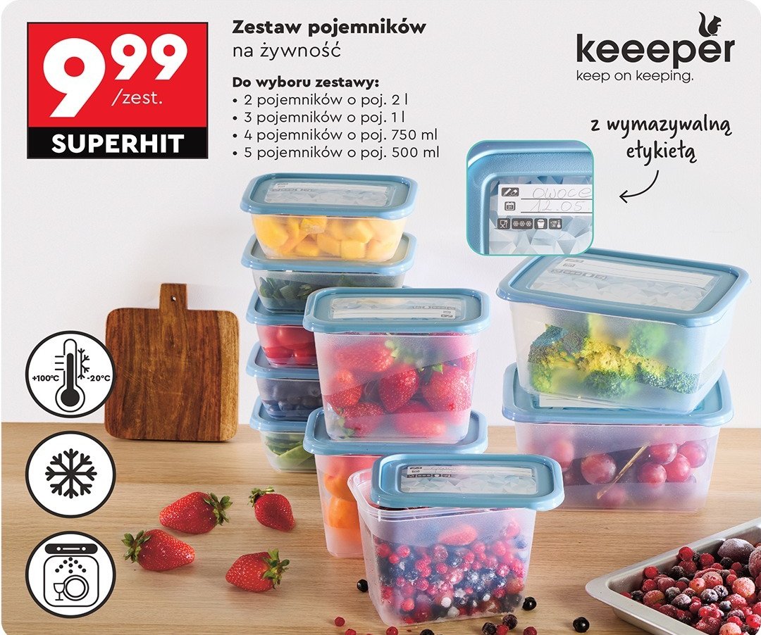 Pojemnik na żywność 500 ml Keeeper promocja w Biedronka