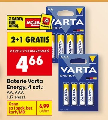 Baterie Energy, 4 szt.: AAA promocja w Biedronka