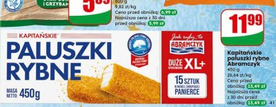 Kapitańskie paluszki rybne Abramczyk promocja w Dino