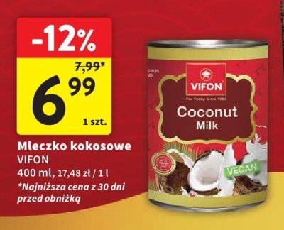 Mleczko kokosowe VIFON promocja w Intermarche