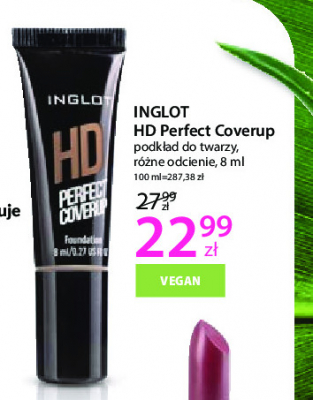 Podkład do twarzy kryjący 73 Inglot hd perfect coverup promocja