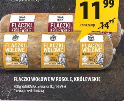 Flaczki wołowe w rosole, królewskie Społem promocja w Arhelan