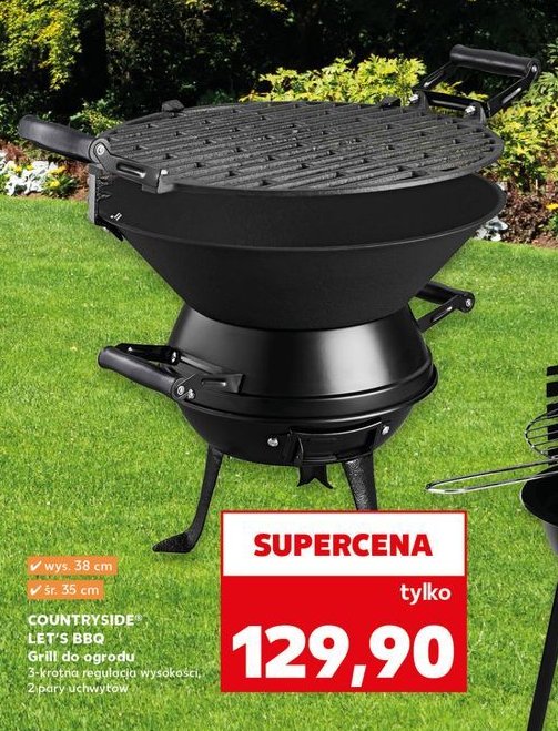 Grill ogrodowy 38 x 35 cm K-classic let's bbq promocja w Kaufland