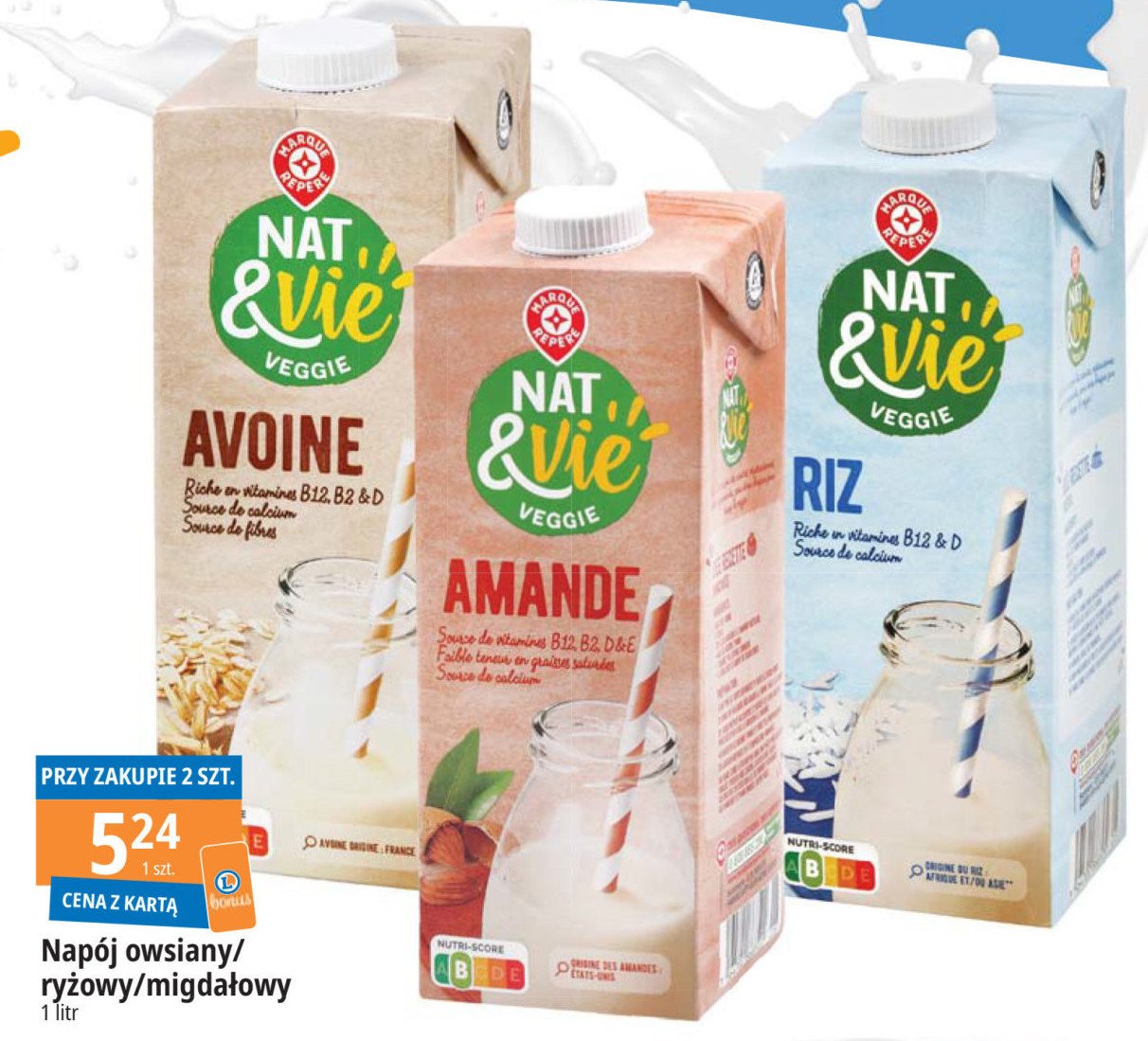 Napój ryżowy na bazie owsa Wiodąca marka nat & vie promocja