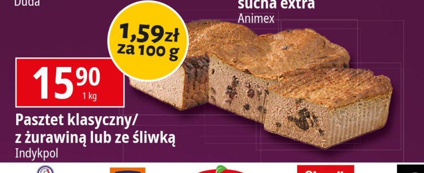 Pasztet ze śliwkami Indykpol promocja w Leclerc