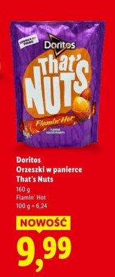 Orzeszki w panierce That's Nuts Flamin' Hot promocja w Lidl