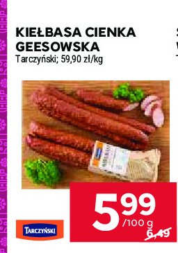 Kiełbasa geesowska Tarczyński promocja w Stokrotka