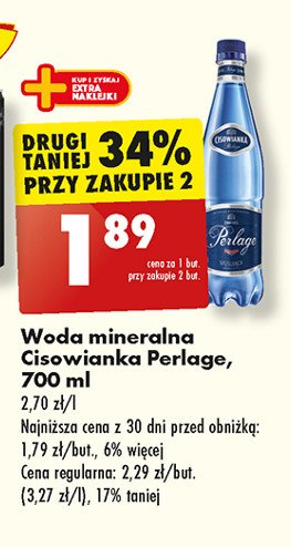 Woda musująca Cisowianka perlage promocja