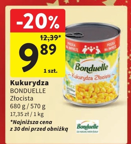 Kukurydza złocista konserwowa Bonduelle promocja w Intermarche