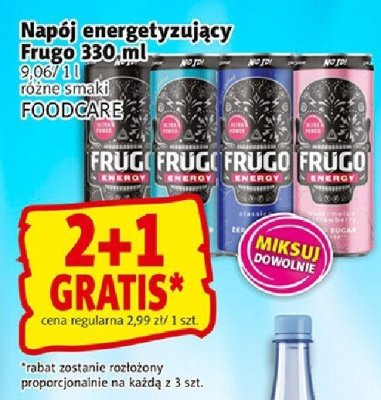 Napój energetyzujący Frugo 330 ml promocja w Prim Market